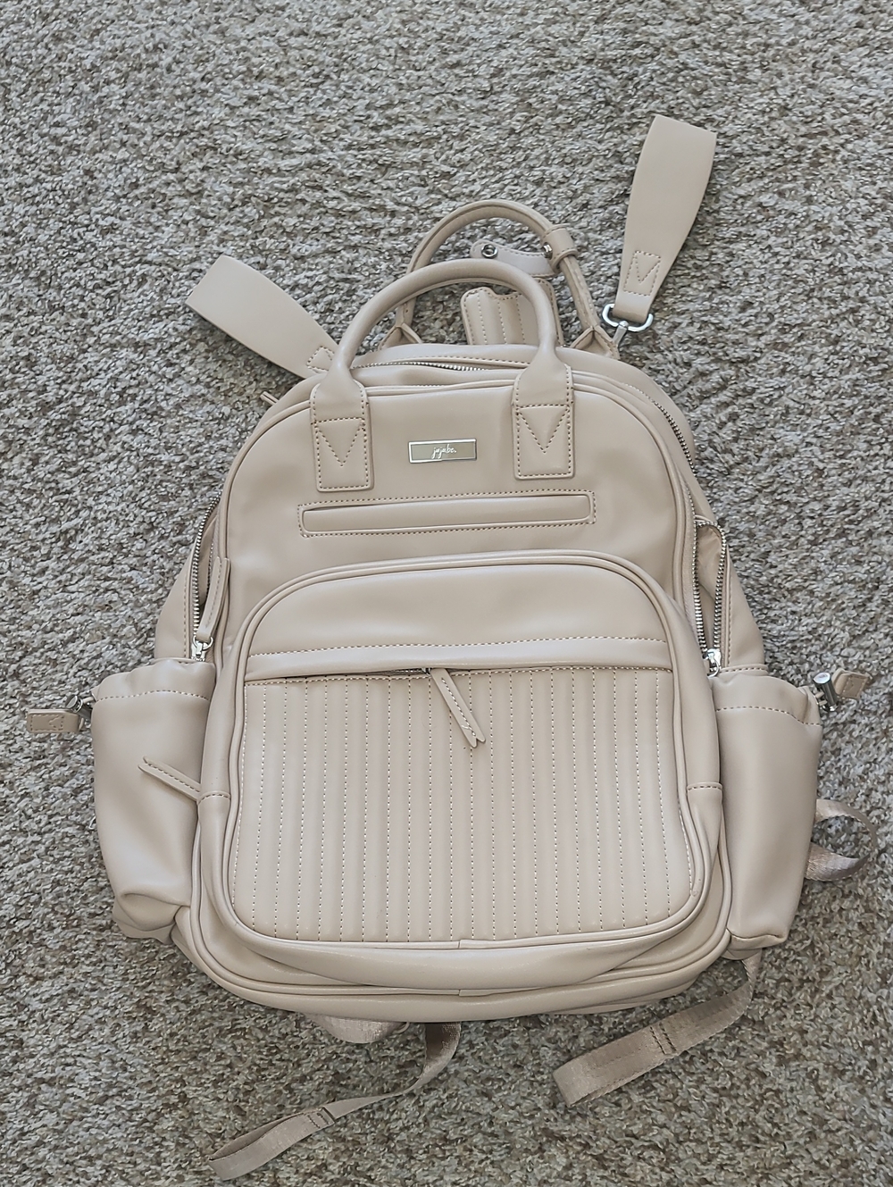 Ju-Ju-Be Beyond Million Pocketsl Quilted Backpack with Top Handles